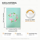 baratos Party Supplies-3D Cherry Blossom Pop Up Card, Large Sakura Flower Bouquet Greeting Card for Her, Women, Mom - Unique Gifts for Mother's Day, Birthday, Anniversary, Get Well, Thank You, Thinking of You
