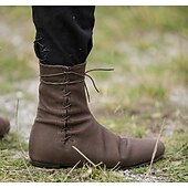 economico Calzature-Vintage Medievale Rinascimento Scarpe Scarpe da Ballo Pirata Vichingo Ranger Elfico Tiro con l'arco Tinta unita Costume Unisex Celtico Costumi da pirata Fantasia Halloween Carnevale Mascherata