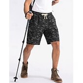 cheap Holiday-Men's Lightweight Cargo Shorts Comfort Waist Tactical Cargo Shorts Casual Shorts Drawstring Elastic Waist Multi Pocket Camouflage Quick Dry Knee Length Casual Outdoor Streetwear Fashion Streetwear