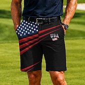 cheap Patriotic 250 Shorts-4th of July 2026 250th Men's Star American US Flag Bermuda Shorts Casual Shorts Golf Shorts Mid Waist Business Casual Work Golf Festival Flat Front Shorts with 4 Pockets Designer Clothing Apparel