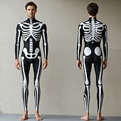 voordelige Mannen Kostuums-Carnavalskostuum Full Body Suit Zentai-Pakken Met Patroon Cosplay kostuum Masker Opdrukken Sexy kostuum Halloween Voor heren Dames Jongens Kostuum voor Feest Prestatie Maskerade Kinderen Volwassenen