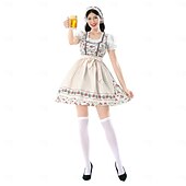cheap Dirndl Set-Oktoberfest Dirndl Dress Dirndl Set Mini Length Maid Bavarian German Munich Wiesn Women's Carnival Beer Festival Traditional Style Cloth