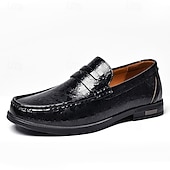 cheap Loafers-Men's Vintage Penny Loafers, Slip-On Business Casual Dress Shoes, Classic Comfort Shoes for Music Festival, Parties, Office, Daily Wear