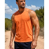 cheap Running Tee &amp; Tank Tops-Men's Solid Colored Workout Tank Top Running Tank Top Gym Tank Top Summer Spring Sleeveless Quick Dry Lightweight Moisture Wicking Breathable Gym Workout Running Walking Jogging Fitness Blue White