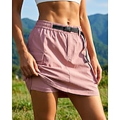 preiswerte Unterteile-Damen Cargoröcke Outdoor-Röcke Sommer Außen Normale Passform Schnelltrocknend Leicht Elastisch Atmungsaktiv Rock Elastischer Bund Schwarz Elfenbein Tennis Golfspiel Camping / Wandern / Höhlenforschung