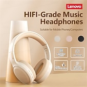 cheap TWS True Wireless Headphones-Lenovo Noise Cancelling Headphones Over Ear, Hi-Fi Stereo Wireless Bluetooth Headset, Foldable &amp; Comfortable Design with Built-in Mic for Travel, Home Office, PC, Smartphone