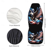 cheap Car Seat Covers-American Flag Bald Eagle Car Seat Covers Set of 2, Patriotic USA Flag Front Bucket Seat Protectors Universal Fit for SUV Truck Sedan Van, Durable Breathable Car Interior Decor Accessories