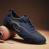 economico Scarpe Casual con Lacci-Scarpe da ginnastica da uomo beige in mesh – scarpe casual traspiranti e leggere, comode calzature da esterno per viaggi, passeggiate e uso quotidiano