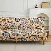 baratos Sofa Cover-Printed Futon Cover Stretch Sofa Bed Slipcovers Full Twin Queen Size Armless Couch Loveseat Protector Covers with Elastic Bottom for Living Room Bedroom Furniture