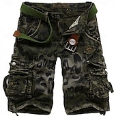 cheap Classic-Men's Comfort Waist Tactical Cargo Cargo Shorts Shorts Casual Shorts Multi Pocket Flap Pocket Camouflage Windproof Wearable Knee Length Casual Outdoor Streetwear Fashion Streetwear Blue Army Green