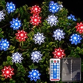 preiswerte Solar-Außenleuchten-12m Lichterketten 100 LEDs Solarmodul Warmweiß Kaltweiß Rot Kreative Lichterketten Festtagslichter Halloween Innenbereich Kreativ USB-betrieben Solarbetrieben
