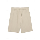 abordables Día festivo-Hombre Pantalón corto Pantalones cortos de verano Pantalones cortos de playa Pantalones cortos casuales Correa Cintura elástica Color sólido Con Texturas Comodidad Transpirable Longitud de la rodilla