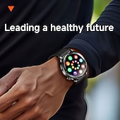 abordables Montres connectées-Montre connectée pour homme (répondre/passer des appels), bracelet d'activité avec écran tactile HD rond de 1,39 pouce, moniteur de fréquence cardiaque et de sommeil SpO2, étanche IP68, montre