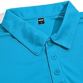economico Camicia da uomo-Per uomo Tinta unita Maglietta sportiva Polo da golf Maglia da tennis Maglietta da tennis Manica Lunga Tasca Bottoni Leggero Elastico Traspirante Tennis Golf Corsa Colletto a Camicia Top Bianco Cachi
