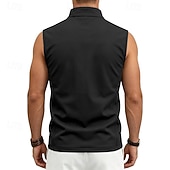 abordables Vestes de course-Homme Couleur Unie Gilet de course à pied Veste softshell Débardeur Rembourré Été Printemps Automne Avec Poches Fermeture intégrale Sans manches Séchage Rapide Léger Respirant Salle de sport Pêche