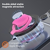 economico Supporto per telefono-Anello di supporto magnetico per telefono compatibile con MagSafe, supporto a tripla piega per iPhone 17 16 15 14 13 12 Pro Max Plus, impugnatura magnetica per telefono su entrambi i lati. &amp;Supporto