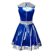 voordelige Dameskostuums-Jurken Outfits Fancy kostuum Buitenaards kostuum Ruimtemeisje Cosplay Glanzend latex patent Metallic Kinderen Volwassenen Dames Halloween Carnaval Boekenweek Feest Prestatie Aankleden