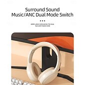cheap TWS True Wireless Headphones-Lenovo Noise Cancelling Headphones Over Ear, Hi-Fi Stereo Wireless Bluetooth Headset, Foldable &amp; Comfortable Design with Built-in Mic for Travel, Home Office, PC, Smartphone