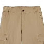 economico Classico-Per uomo Carico tattico Pantaloncini cargo Shorts Pantaloncini casual Tasca Semplice Sopra il ginocchio Casuale All'aperto Abbigliamento casual alla moda Moda Streetwear Cáqui Escuro Nero Inelastico