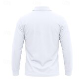 economico Camicia da uomo-Per uomo Tinta unita Maglietta sportiva Polo da golf Maglia da tennis Maglietta da tennis Manica Lunga Tasca Bottoni Leggero Elastico Traspirante Tennis Golf Corsa Colletto a Camicia Top Bianco Cachi