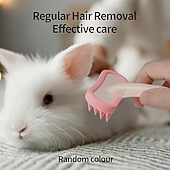 abordables Cuidado del cabello-3 peines de silicona para conejos, peines para mascotas pequeñas, peines para pelo de gato, cepillos para pelo de cobaya, herramienta de limpieza y cuidado del pelo, recortador de belleza, peine para