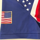  4th of July 2026 250th Men's American US Flag Golf Sports Polo Shirts Short Sleeve Polo Shirts Collared Shirts Casual Athleisure Buttons Spring & Summer Blue White Red