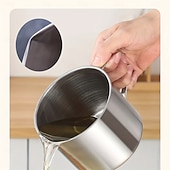  Coletor de gordura para bacon com cabo em aço inoxidável 304, com escorredor e tampa. &Bandeja antiderrapante, recipiente para gordura de cozinha com capacidade para 1,3 l/44 oz, filtro de malha fina