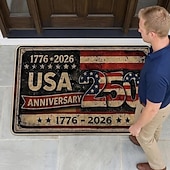 economico USA 250.-Zerbino per il 250° anniversario degli Stati Uniti (1776-2026), 80x50 cm, zerbino patriottico per il 250° anniversario dell'America, zerbino per il quindicesimo anniversario, tappeto decorativo con