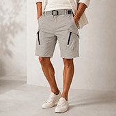 cheap Classic-Men's Cargo Shorts Lightweight Stretch Nylon Fabric Khaki