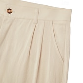 preiswerte Urlaub-Herren Hose aus Baumwollleinen Hose Sommerhose Baggy-Hosen Strandhose Tasche Einfarbig Komfort Atmungsaktiv Volle Länge Lässig Täglich Outdoor Urlaub Mode Blau Schwarz Unelastisch