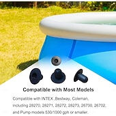 billiga hushållsapparater-Poolpluggar för Intex Bestway Coleman ovanmarkspooler, filterplugg för ersättning för 530/1000 gph filterpump, kompatibel med 28270 28271 28272 26700 26702, 4-pack