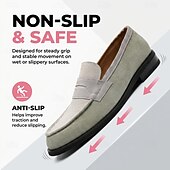 halpa Loafers-miesten kevyet pennyloaferit – pehmeät mokkanahkaiset rennot slip-on-pukukengät business casual -käyttöön, lomaillallisille, lomakeskuksiin ja tyylikkääseen arkikäyttöön