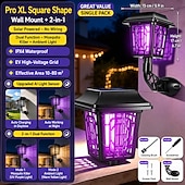 cheap Decorative Lights-Solar Bug Zapper Outdoor, Solar Mosquito Zapper, Rechargeable Battery, Waterproof Electric Fly Zapper for Patio, Backyard, Garden, Camping