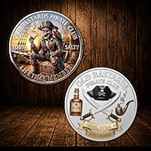 abordables 250e Anniversaire des États-Unis-Pièce de défi du club des vieux pirates, pièce de collection de pirate squelette, pièce commémorative de membre à vie, cadeau souvenir de pirate amusant pour hommes, collectionneurs et passionnés de