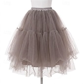 abordables jupon-Jupe à cerceaux Tutu Sous jupe Années 1950 Rétro Vintage Princesse Adulte Femmes Bal de promo Tenue de soirée Cocktail Se déguiser