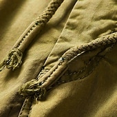 お買い得  Classic-Men's Cargo Shorts Shorts Summer Shorts Drawstring Elastic Waist Multi Pocket Solid Color Plain Comfort Wearable Short Casual Daily Outdoor Fashion Casual Khaki Black Inelastic