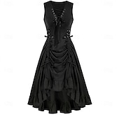 economico Vestiti-Punk &amp; Gotico Rinascimento Steampunk Vestito Strega Ragazza gotica Tinta unica Costume Per donna Fantasia Stile Steampunk Notte di Valpurga Halloween Carnevale Mascherata Casual Quotidiano Adulti