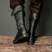 economico Calzature-Medievale Rinascimento Scarpe Stivali al ginocchio Stivali jazz piatti Costume Per uomo Celtico Costumi da pirata Halloween Mascherata Performance LARP Fiera Rinascimentale Adulti Scarpe