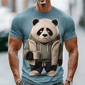 Per uomo Animale Orso Maglietta Manica Corta maglietta Stampa 3D Girocollo Camicia Divertente Casuale Quotidiano Streetwear Blu Marrone Cachi Estate Primavera Abbigliamento S M L XL 2XL 3XL