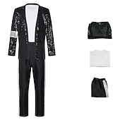 ieftine Costume pentru bărbați-Vedetă pop din anii '80 Cântăreaţă Ținute Costum fantezie Icoane muzicale și scenă Cosplay for Bărbați Adulți Halloween Carnaval Săptămâna Cărții Performanță Scenă Simfonia Poveștilor