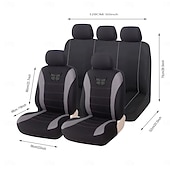 cheap Car Seat Covers-9PCS Butterfly Car Seat Covers Full Set, Universal Fit Breathable Fabric Automotive Seat Protectors for Cars SUVs Trucks Sedans, Stylish Butterfly Embroidery Interior Accessories