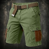 abordables Classique-Homme Shorts cargo Short d'extérieur Short décontracté Shorts de Randonnée Patchwork Multi-poches Jambe Droite Bloc de Couleur Couleur Pleine Portable Évacuation de l'Humidité Court Occasionnel