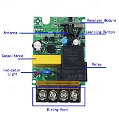 billiga Smarta strömbrytare-AC 220V 30A trådlös fjärrkontrollbrytare, högeffekts RF smart brytarsats med 433mhz sändare för vattenpump, motor, LED-lampor, industriell utrustning, extern antennmottagare med lång räckvidd