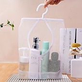 abordables Almacenamiento y organización-2 bolsas de almacenamiento colgantes de malla para estante de baño, organizador colgante multifuncional transpirable, cesta de almacenamiento de pared para ducha, cocina, lavadero, cosméticos y