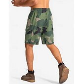 cheap Holiday-Men's Lightweight Cargo Shorts Comfort Waist Tactical Cargo Shorts Casual Shorts Drawstring Elastic Waist Multi Pocket Camouflage Quick Dry Knee Length Casual Outdoor Streetwear Fashion Streetwear