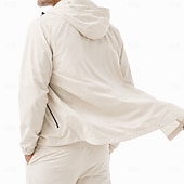 abordables Vestes Décontractées-Hommes Veste Légère Occasionnel Protection solaire Protection UV À capuche Printemps &amp; Été Printemps Sports &amp; Plein air Décontracté Quotidien À capuche Régulier Vert Sauge Beige Veste