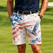 voordelige Patriottische 250 Shorts-4 juli 2026 250e Voor heren Ster Amerikaanse Amerikaanse vlag Adelaar korte broek Casual korte broek Golfshorts Medium Taille Zakelijk informeel Werk Golf Festival Platte shorts met 4 zakken Ontwerper
