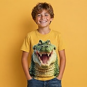  Boys' 3D Animal 3D T-shirt Short Sleeve 3D Print Summer Spring Exaggerated Designer Kids 4-12 Years Party Regular Fit