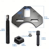 abordables Servicio de Vehículo-Herramienta para desmontar bujes, extractor de bujes de rueda 40100, herramienta completa para desmontar cojinetes de buje con tuerca hexagonal roscada, para la mayoría de conjuntos de bujes de 5, 6 y