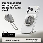 cheap Phone Holder-Magnetic Phone Ring Holder for MagSafe, 180° Adjustable Stainless Steel Kickstand &amp; Finger Grip, Skin-Friendly Liquid Feel, Multi-Angle Stand for iPhone 17 16 15 14 Pro Max